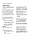 Provider fact sheet: Window Prophylaxis