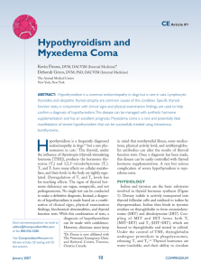 Hypothyroidism and Myxedema Coma