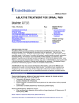 Ablative Treatment for Spinal Pain