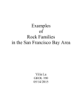 Examples of Rock Families in the San Francisco Bay Area Yilin Lu
