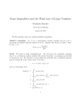 Some Inequalities and the Weak Law of Large Numbers