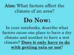 Factors that Affect climate