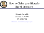 How to Claim your Biotech-Based Invention