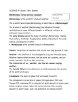 Meteorology Terms and Key Concepts