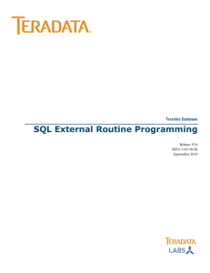 SQL External Routine Programming - Information Products