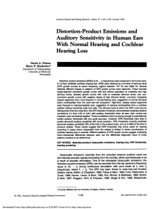 Distortion-Product Emissions and Auditory Sensitivity in Human Ears