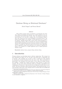 Database Slicing on Relational Databases