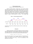 Additional Notes on Electronic Spectroscopy