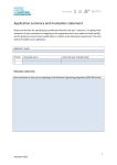 Application Summary and Motivation Statement form