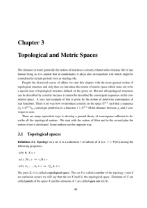 Chapter 3 Topological and Metric Spaces