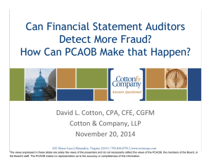 Can Financial Statement Auditors Detect More Fraud? How Can