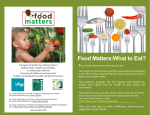 Food Matters:What to Eat? - Program on Reproductive Health and
