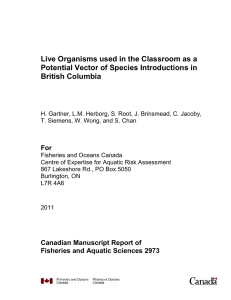 Live organisms used in the classroom as a potential vector of