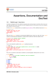 Assertions, Documentation and DocTest