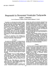 Propranolol in Paroxysmal Ventricular Tachycardia - Heart