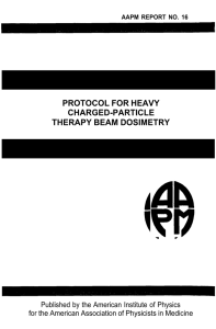 protocol for heavy charged-particle therapy beam dosimetry