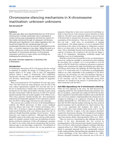 Chromosome silencing mechanisms in X