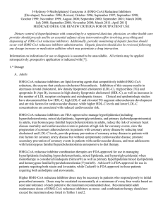 (HMG-CoA) Reductase Inhibitors