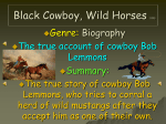 Theme 5 Black Cowboy, Wild Horses PPoint