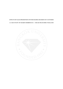 effects of sales promotion on purchasing decision of customer a