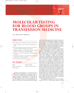 molecular testing for blood groups in transfusion medicine