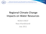 Climate Change and Water Resources Anticipated changes in the