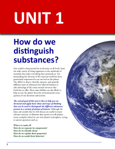 How do we distinguish substances?