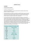 Common Chemical Formula List