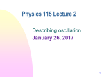 Simple Harmonic Motion