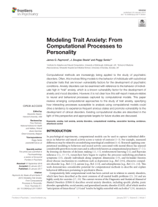 Modeling Trait Anxiety: From Computational Processes to Personality