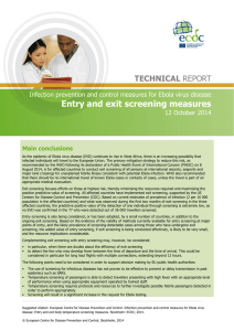 Entry and exit screening measures - ECDC