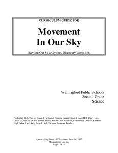 Movement In Our Sky - Wallingford Public Schools