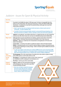 Judaism - Sport Wales