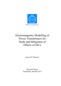 Electromagnetic Modelling of Power Transformers for Study