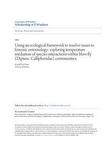 Using an ecological framework to resolve issues in forensic