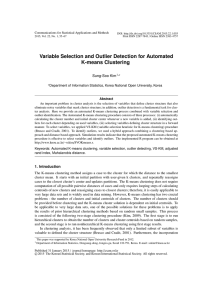 Variable Selection and Outlier Detection for Automated K