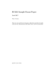EC202 Sample Exam Paper - DARP