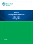 Cancer Strategic Clinical Network - Strategic Plan 2015-2018