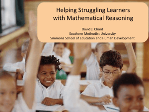 Helping Struggling Readers with Mathematical Reasoning