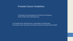 Prostate Cancer Guidelines