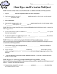 Cloud Types and Formation - Ms. Blake