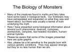 biology of myths and monsters
