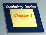 Vocabulary Review - Standards Aligned System
