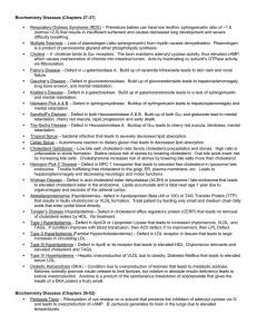 Biochemistry Diseases (Chapters 27-52)