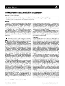 Adverse reaction to Amoxicillin: a case report