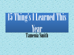 15 Thing*s I Learned This Year