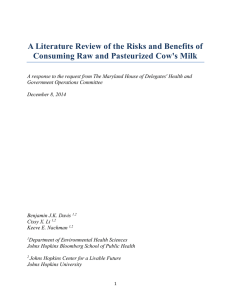 A Literature Review of the Risks and Benefits of Consuming Raw