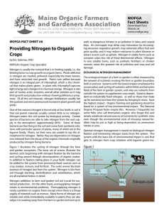 Providing Nitrogen to Organic Crops