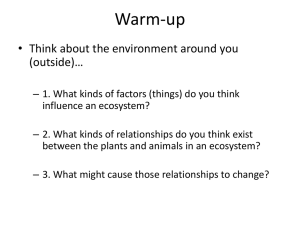 Community Interactions and Ecological Succession