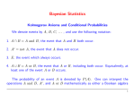 Kolmogorov Axioms and Conditional Probabilities